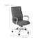 Flash Furniture High Back Gray/Chrome LeatherSoft Executive Swivel Chair GO-2286H-GR-GG - alternate 2